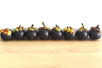 Mangosteen (Garcinia mangostana), also known as the purple mangosteen