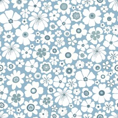 Seamless floral decoration pattern. - 507044401