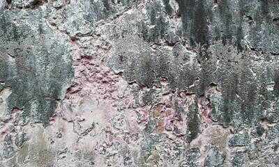 Peeled Wall texture in soft blended brush strokes with Grey grunge stains and border gray...