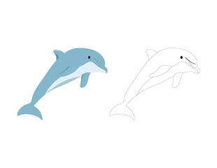 dolphin for kids coloring book