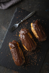 Eclair cake with butter cream