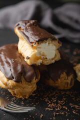 Eclair cake with butter cream