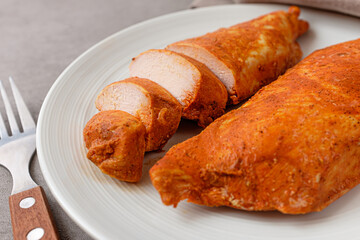 Indian style marinated tandoori chicken breast