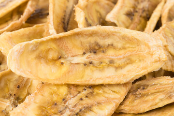 dried banana chips, background, close-up
