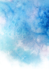 Abstract blue color watercolor background