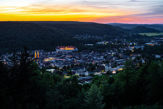 Nightphotography of meiningen in Thuringian Forest