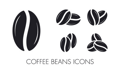 Coffee beans vector illustration icon