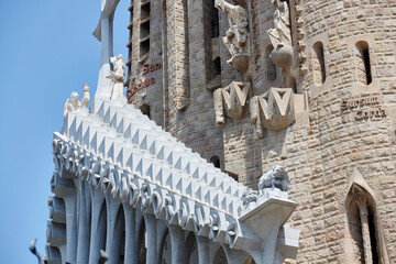 Vista de detalle de la Sagrada Família de Barcelona