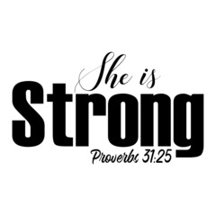 She is Strong Proverbs 31,25 svg
