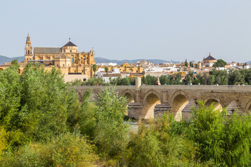 Fototapeta na wymiar the Roman Bridge of Cordoba