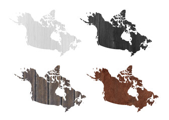 Political divisions. Patriotic sublimation wood textured backgrounds set on white. Canada
