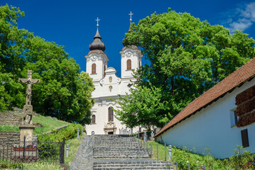 Fototapeta na wymiar Benedictine Tihany Abbey in Tihany, Balaton, Hungary
