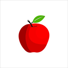 Red apple. Vector illustration