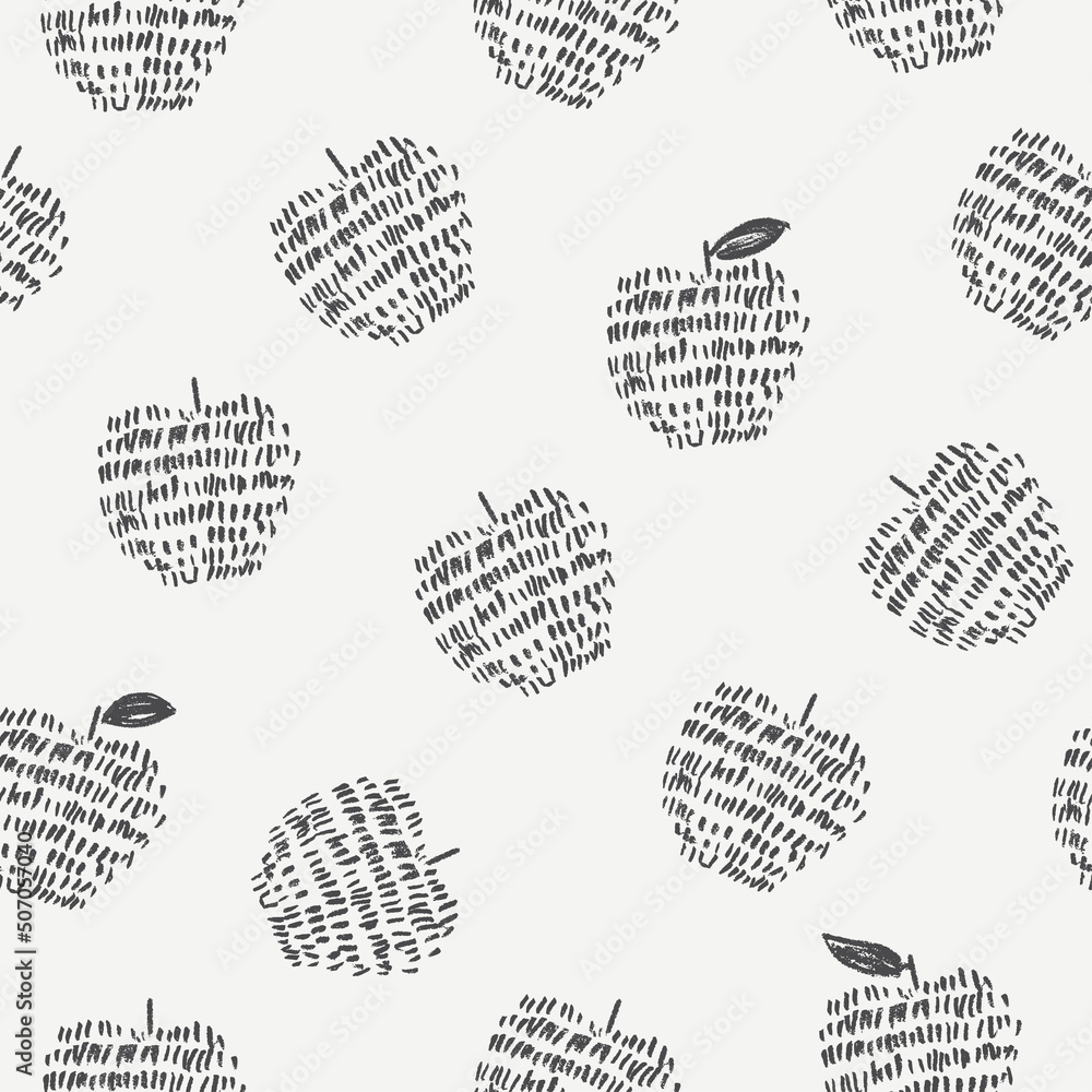 Aufkleber seamless pattern with apples