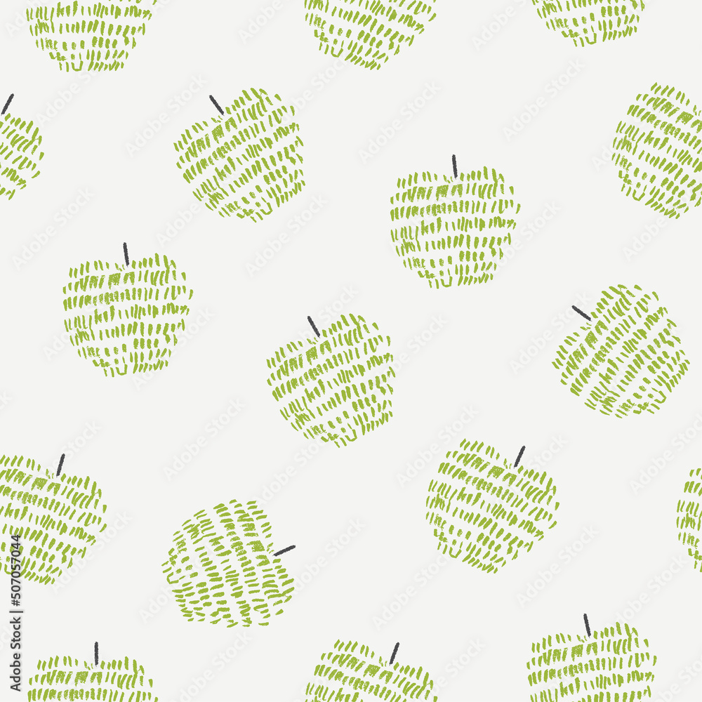 Poster Seamless pattern with apples
