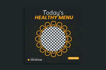 food social media post template
