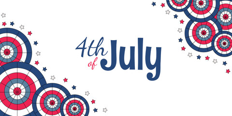 4th of July USA independence day banner