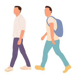 Obraz premium walking people in flat design isolated
