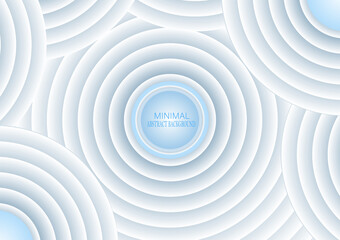 Blue and White Circle Abstract Background