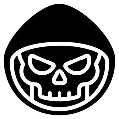 Hooded Hacker Skull Icon