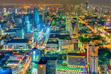 View of Bangkok at night