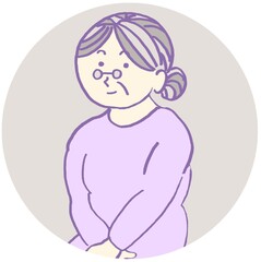 軽度認知症の女性　アイコン