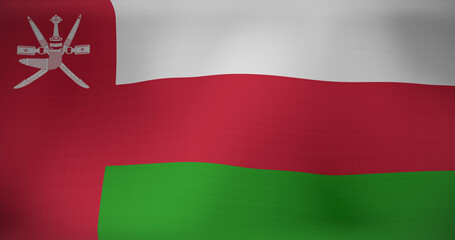 Image of waving flag of oman