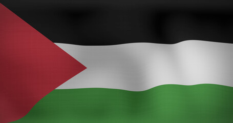 Image of waving flag of palestine