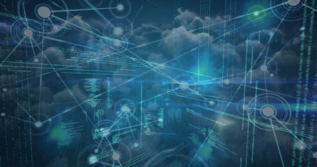 Science composition coded text in the background