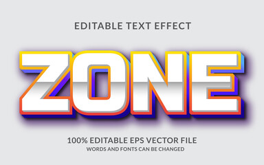 Zone Editable Text Effect