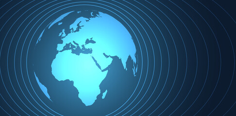 mondo, pianeta, onde, comunicazione