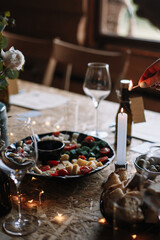 table setting for a dinner