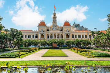 Fototapeta na wymiar City hall in Ho Chi Minh city