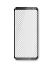 Realistic smartphone mockup. Vector mobile phone with empty screen.