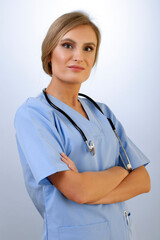 Self-Confident Female Medical Student Posing