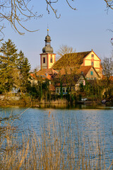 Martinskirche in Wetzhausen, Markt Stadtlauringen, Landkreis Schweinfurt, Naturpark Haßberge, Unterfranken, Franken, Bayern, Deutschland