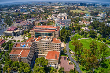 Aerial View of a large Public University in Irvine, California