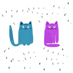 two cats
