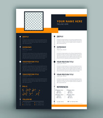 modern creative  print-ready cv resume design template