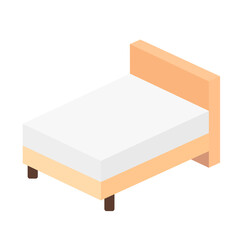 木製のベッドのイラスト