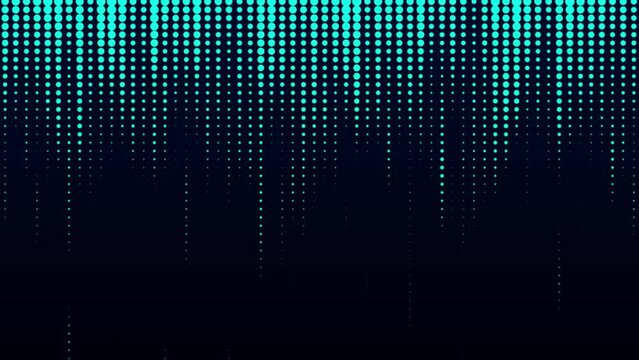 Digital background with movement of glowing particles. Complex technologies of big data. 3D rendering.