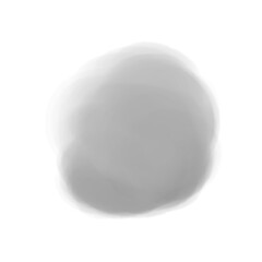 Watercolor spot on white. Digital aquarelle blotch on isolated background. Blur stain. Hand drawn backdrop for design and work. Doodle for inscriptions. Black and white illustration