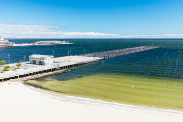 View over Port Phillip Bay in Melbourne Australia