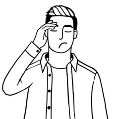 The man with expression, The man character 