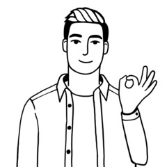 The man with expression, The man character 