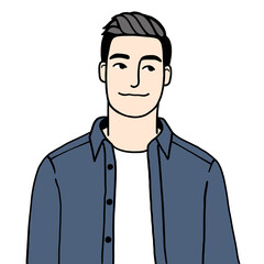 The man character with expression