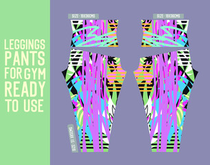 fitness leggings pants vector with mold ready to use