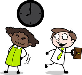 businessman and clock