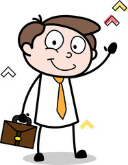 cartoon illustration of a man holding a stethoscope