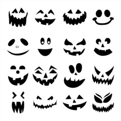 Creepy pumpkin smile collection